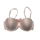 Victoria's Secret Designer Collection Pink & Silver Palm Push Up Bra 34C