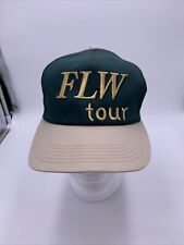 Green and Khaki ballcap FLW Tour in gold embroidery Fishing Made in the USA Hat