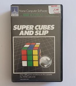 Atari 400/800 - Super Cubes and Slip - Thorn EMI Cassette Tape Game - Complete