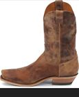 Justin BR733 12D Bent Rail Western Cowboy Boots Brown Tan Road Cowhide Imperfect