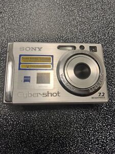 Working Sony Cybershot DSC-W80 Digital Camera Pink 7.2 MP With Charger 2 Batteri