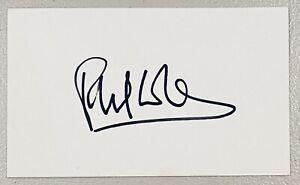 Phil Collins Signed Autographed 3x5 Card BAS Beckett Cert Genesis