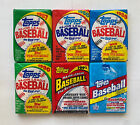 Lot of 93 Vintage Topps Baseball Cards in Six Unopened Packs (1987-92)
