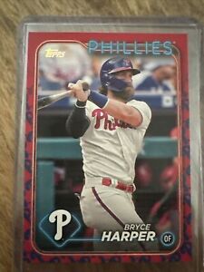 New ListingBRYCE HARPER 2024 Topps Series 1 #200 Team Color Border SP CASE HIT PHILLIES