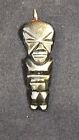 Vintage Gold Sheen Obsidian Aztec Pendant
