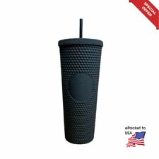 NEW 2022 Starbucks Matte Black Studded Tumbler Cup - Limited Edition With Logo