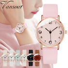 Womens Ladies Casual Quartz Leather Strap Watch Analogue Steel  Wrist Watches