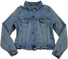 Silver Jeans Co. Jacket Women’s Large Denim Jean Fitted Button Up ￼