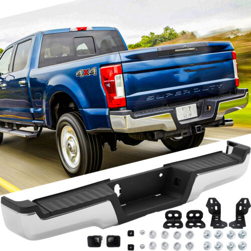 Chrome Rear Bumper Assembly For 2017-2022 Ford F-250 F-350 SuperDuty W/O Park (For: 2022 F-250 Super Duty)