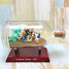Rare Mickey Mouse & Donald Duck Lonesome Ghostsng Epoch Bottle Ship Glass Bottle