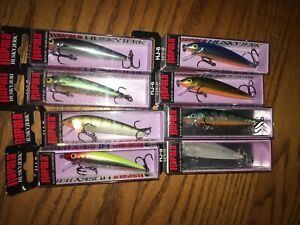 RAPALA HUSKY JERK 08's=8 DIFFERENT COLORED FISHING LURES