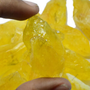 150 Ct Natural Sapphire Yellow Huge Size CERTIFIED Uncut Rough Loose Gemstone
