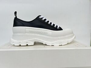 READ Alexander McQueen Men White Black Tread Slick Sneaker Shoe Size EU 47 US 14
