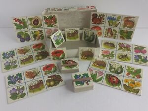Bingo style 1979 Flora and Fauna matching game animals flowers nature 