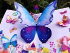 3D Pop Up Greeting Card Butterflies Flower Birthday Mother Love Anniversary Gift