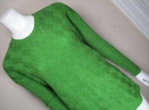 NEW NEW! CABI Green 62% Cotton/38% Acrylic KNIT Over-sized PULLOVER SWEATER XS-M