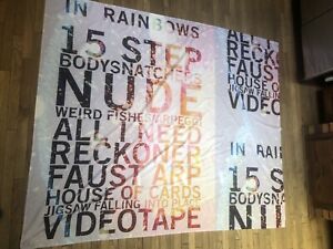 RARE Radiohead In Rainbows Track List Fabric Poster / Wall Art Tapestry LARGE