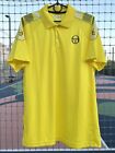 ATP Tour Sergio Tacchini Tech tennis player yellow shirt Nole style Size XL