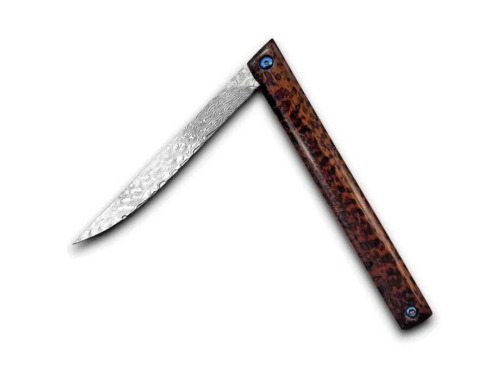 Blacks Damascus Steel Pocket Knife (Thin Blade + Clip)