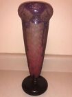 Tall Cameo Glass Vase, Le Verre Francais, circa 1925-1929