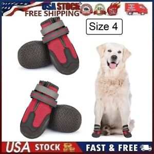 New ListingDociote Dog Shoes Size 4 Reflective Protective Doggie Kicks New In Package Red