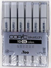 COPIC SKETCH MARKER PENS Too 12 COOL GREY COLORS GRAPHIC ART New Sealed