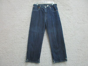 VINTAGE Levis 579 Jeans 36x30 Men Blue Denim Baggy Fit Dark Wash Straight Leg