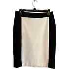 Calvin Klein Black/White Straight Pencil Skirt Fully-Lined, Size 2