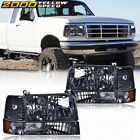 Fit For 1992-1996 Ford F150/250/350 Bronco Headlights W/Corner Signal Bumpe 6Pcs (For: 1996 Ford F-150)