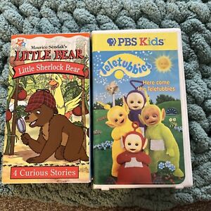 Teletubbies - Here Come The Teletubbies (VHS, 1998) AND Little Bear VHS. BOTH!