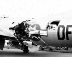 Boeing B-17 Flying Fortress with Flak Damage 8x10 WWII WW2 Wrecked Photo 834a