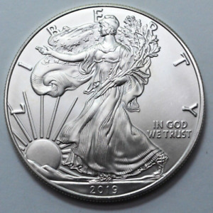 2019 American Silver Eagle $1.00 Dollar 1 Oz 999 Silver UNC Coin, No Reserve $!
