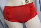 Vintage Javel Nylon and Lace Hip-hugger Panty W 24-32 in. Red NWT SZ 6