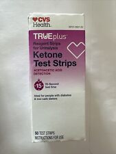 CVS True Plus Ketone Test Strips 50 Reagent Strips for Urinalysis 12-21