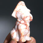 New Listing79g Natural Crystal.Red Lace stone.Hand-carved.Exquisite dog.statues.gift 55
