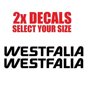 Westfalia Logo Volkswagon Vanagon Westy Decal Bumper Camper Bus Sticker Vinyl