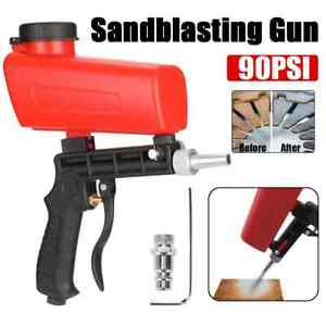 US Portable Handheld Air Compressor Speed Sand Gun Blaster Sand Blasting 1/4 in