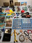 Large Junk Drawer Lot coin collection vintage toy Texas post card happy meal