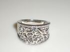 KAY Jeweler Jane Seymour SS 1/8ct Open Hearts Diamond Ring Band 💎  KAY RING BOX