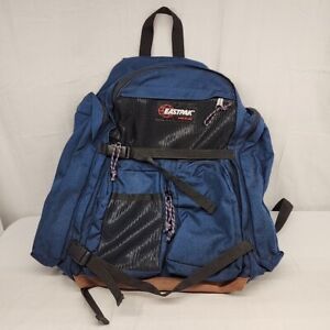Eastpak Backpack Vintage Leather Bottom School Book Bag Made In USA 0781 NWOT
