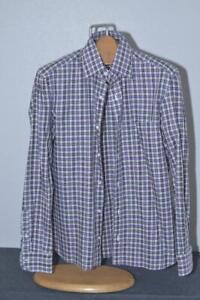 Isaia Napoli Men's Plaid Long Sleeve Shirt 15.5 x 34  Excellent!