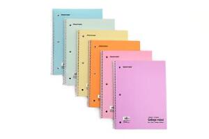 Mintra Office Spiral Notebooks - Pastel, College Ruled, 6 Pack, For School, O...