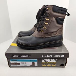 New Men's Khombu Kenny Snow Waterproof Winter Boots -20 Rated Brown Size 12