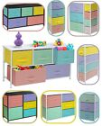 Furniture Dresser w/ Drawers - Assorted Storage Organizer Chests - Pastel Medley