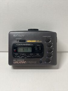 Sony Walkman Mega Bass WM-FX45 Digital FM/AM/Clock Cassette Tape Radio Works
