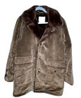 Vintage Field Stream Gordon Ferguson Mens Western Corduroy  Faux Fur Coat 42