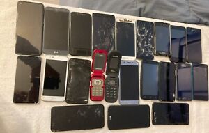 Lot Of 22 Samsung/LG + OTHER PRODUCT Phones-Untested-PARTS/REPAIR-ONLY