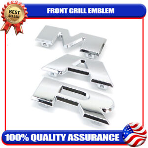 3D Gloss Chrome Front Grille Emblem For 2019-2023 RAM 1500 Nameplate Grill Badge (For: 2019 Ram)