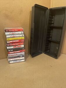Mixed Lot of 13 Cassette Tapes 80s-90' Plus Case