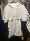 BURTON Mens 2024 Snowboard Snow - FROSTNER ANORAK Jacket - Stout White/Black
